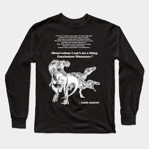 Conclusion: Dinosaurs [White] Long Sleeve T-Shirt by Karthonic